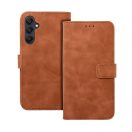Tender Book Samsung Galaxy A25 5G flip/oldalra nyíló műbőr tok kártyatartó résszel, barna