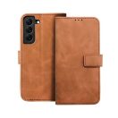 Tender Book Samsung Galaxy A53 5G flip/oldalra nyíló műbőr tok kártyatartó résszel, barna