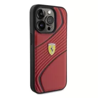   Ferrari Twist Metal Logo iPhone 15 Pro kemény hátlap tok, piros FEHCP15LPTWR