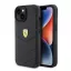 Ferrari Quilted Metal Logo iPhone 15 / 14 / 13 kemény hátlap tok, fekete FEHCP15SRDUK