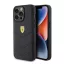 Ferrari Quilted Metal Logo iPhone 15 Pro Max kemény hátlap tok, fekete FEHCP15XRDUK
