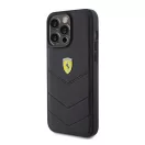 Ferrari Quilted Metal Logo iPhone 15 Pro Max kemény hátlap tok, fekete FEHCP15XRDUK