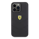 Ferrari Quilted Metal Logo iPhone 15 Pro Max kemény hátlap tok, fekete FEHCP15XRDUK
