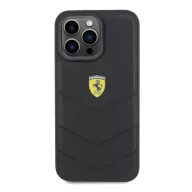   Ferrari Quilted Metal Logo iPhone 15 Pro Max kemény hátlap tok, fekete FEHCP15XRDUK