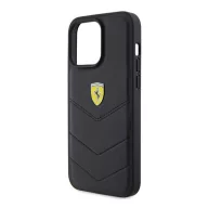   Ferrari Quilted Metal Logo iPhone 15 Pro Max kemény hátlap tok, fekete FEHCP15XRDUK