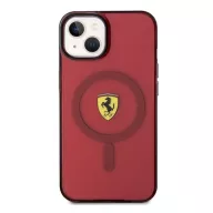   Ferrari Translucent iPhone 14 / 15 / 13 MagSafe kompatibilis kemény hátlap tok, piros FEHMP14SURKR