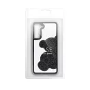 Teddy Bear Samsung A16 5G csillogó köves tok, fekete