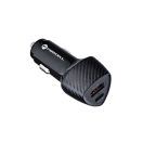 FORCELL F-ENERGY CC50-1A1C autós töltő USB-C + USB-A PD QC3.0, 3A, 38W, carbon fekete