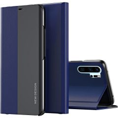   Huawei P40, Oldalra nyíló tok, stand, Wooze Silver Line, sötétkék