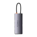 Baseus Metal Gleam Series 6 az 1-ben hub, USB-C - 3x USB-A 3.0 + HDMI + USB-C PD + VGA
