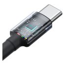 Baseus Cafule USB-C USB-C töltőkábel, 100W,1m, fekete-piros/fekete-szürke