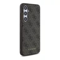   Guess 4G Metal Gold Logo Samsung Galaxy S24 FE hátlap tok, barna GUHCS24FEG4GFBR