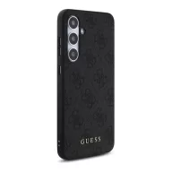   Guess 4G Metal Gold Logo Samsung Galaxy S24 FE hátlap tok, szürke GUHCS24FEG4GFGR