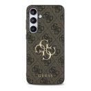 Guess 4G Big Metal Logo Samsung Galaxy S24 FE hátlap tok, barna GUHCS24FE4GMGBR