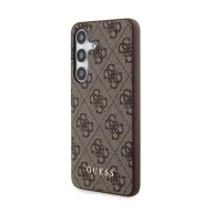   Guess 4G Metal Gold Logo Samsung Galaxy S24 hátlap tok, barna GUHCS24SG4GFBR