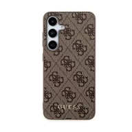   Guess 4G Metal Gold Logo Samsung Galaxy S24 hátlap tok, barna GUHCS24SG4GFBR