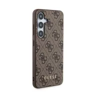   Guess 4G Metal Gold Logo Samsung Galaxy S24 hátlap tok, barna GUHCS24SG4GFBR