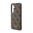 Guess 4G Metal Gold Logo Samsung Galaxy S24 hátlap tok, barna GUHCS24SG4GFBR