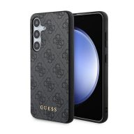   Guess 4G Metal Gold Logo Samsung Galaxy S24 hátlap tok, fekete GUHCS24SG4GFGR