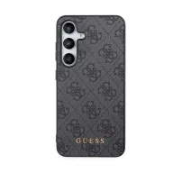   Guess 4G Metal Gold Logo Samsung Galaxy S24 hátlap tok, fekete GUHCS24SG4GFGR
