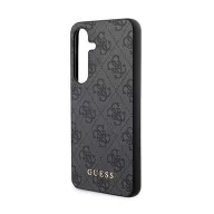   Guess 4G Metal Gold Logo Samsung Galaxy S24 hátlap tok, fekete GUHCS24SG4GFGR