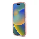 Guess IML Glitter Circle iPhone 16 MagSafe hátlap tok, rózsaszín GUHMP16SHFGEREP