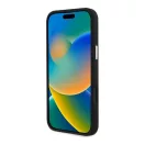 Guess Silicone Logo Strass 4G iPhone 16  hátlap tok, fekete GUHCP16SM4DGPK