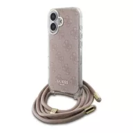   Guess Crossbody Cord 4G Print iPhone 16 hátlap tok, rózsaszín GUHCP16SHC4SEP