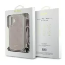 Guess Crossbody Cord 4G Print iPhone 16 hátlap tok, rózsaszín GUHCP16SHC4SEP