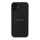 Guess Saffiano Classic Logo iPhone 16 MagSafe hátlap tok, fekete GUHMP16SPSAHMCK