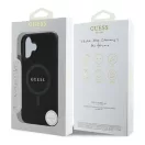 Guess Saffiano Classic Logo iPhone 16 MagSafe hátlap tok, fekete GUHMP16SPSAHMCK