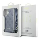 Guess Crossbody Cord 4G Print iPhone 16 hátlap tok, kék GUHCP16SHC4SEB