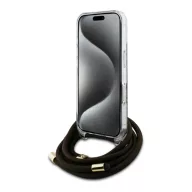   Guess Crossbody Cord 4G Print iPhone 16 hátlap tok, barna GUHCP16SHC4SEW