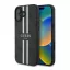 Guess 4G Printed Stripes iPhone 16 MagSafe hátlap tok, fekete GUHMP16SP4RPSK