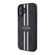   Guess 4G Printed Stripes iPhone 16 MagSafe hátlap tok, fekete GUHMP16SP4RPSK