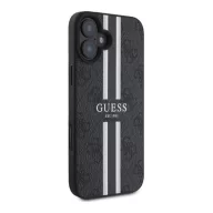   Guess 4G Printed Stripes iPhone 16 MagSafe hátlap tok, fekete GUHMP16SP4RPSK