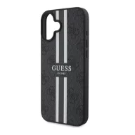   Guess 4G Printed Stripes iPhone 16 MagSafe hátlap tok, fekete GUHMP16SP4RPSK