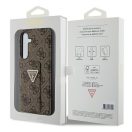 Guess Grip Stand 4G Triangle Strass Samsung Galaxy S24 hátlap tok, barna GUHCS24SPGS4TDW