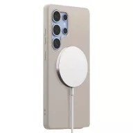   Spigen Silicone Fit MagFit Samsung Galaxy S25 Ultra tok, Natural Titanium, bézs