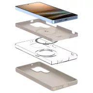   Spigen Silicone Fit MagFit Samsung Galaxy S25 Ultra tok, Natural Titanium, bézs