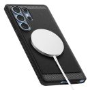 Spigen Rugged Armor MagFit Samsung Galaxy S25 Ultra tok, Matte Black, fekete
