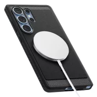   Spigen Rugged Armor MagFit Samsung Galaxy S25 Ultra tok, Matte Black, fekete