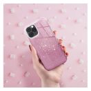 Samsung Galaxy S25 csillámos hátlap tok, rózsaszín