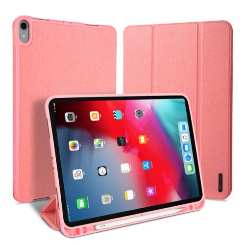 Apple iPad Pro 12.9 (2018), mappa tok, Smart Case, Apple Pencil tartóval, Dux Ducis Domo, rózsaszín