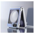 Nillkin CamShield Flip Samsung Galaxy Z Flip 6 / Flip 7 FE vegán bőr tok, lila