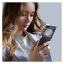 Nillkin CamShield Flip Samsung Galaxy Z Flip 6 / Flip 7 FE vegán bőr tok, fekete