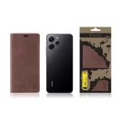 Tactical Xproof Xiaomi Redmi 12 4G/5G flip/oldalra nyíló tok, barna