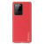Samsung Galaxy S20 Ultra 5G SM-G988, Műanyag hátlap védőtok + szilikon fémhatású keret, közepesen ütésálló, bőrhatású hátlap, Dux Ducis Yolo, piros