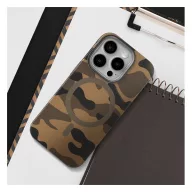   Forcell F-Protect Levels iPhone 16 Plus ütésálló MagSafe tok, Camo, barna-szürke