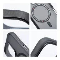   Forcell F-Protect Levels iPhone 16 Plus ütésálló MagSafe tok, Matt, átlátszó-fekete